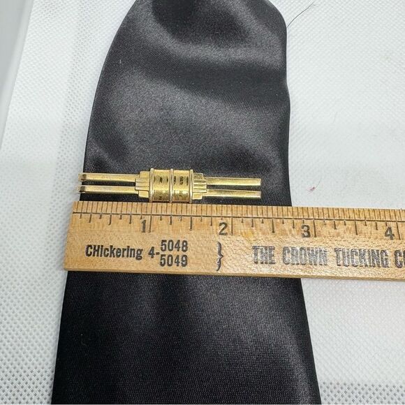 Vintage Hickok Art Deco Tie Bar Clip Gold Tone Geometric 1930s 1940s - Picture 4 of 11